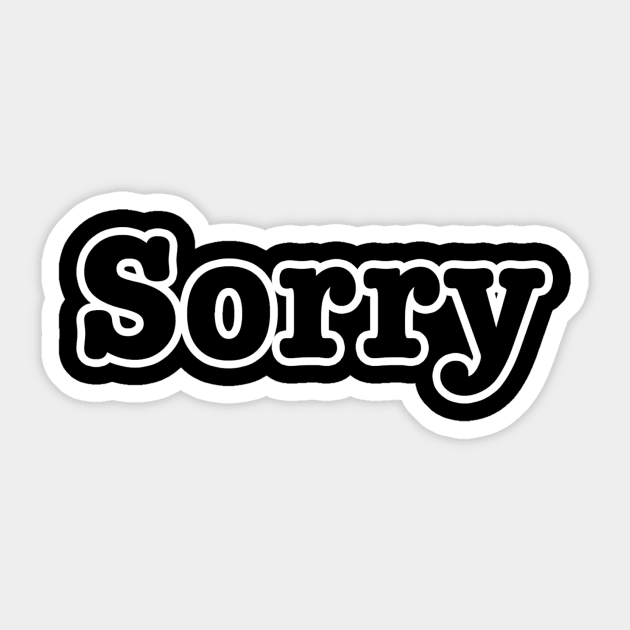 Sorry Sticker by lenn